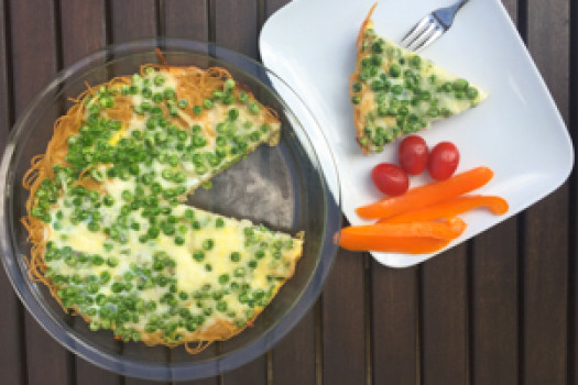 Pasta Frittata with Peas