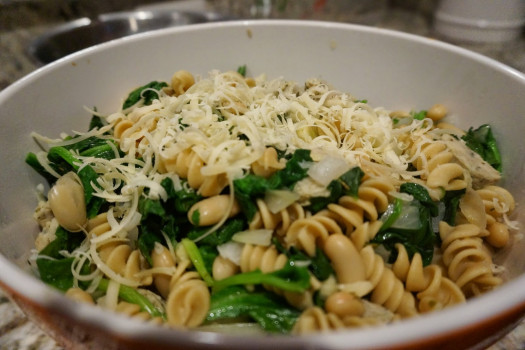 Pasta with Greens, Beans, and Chicken