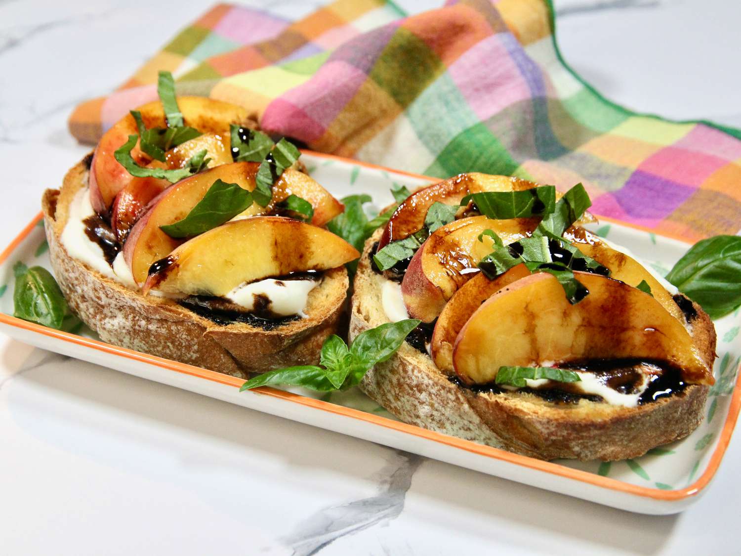 Peach Toast with Whipped Ricotta