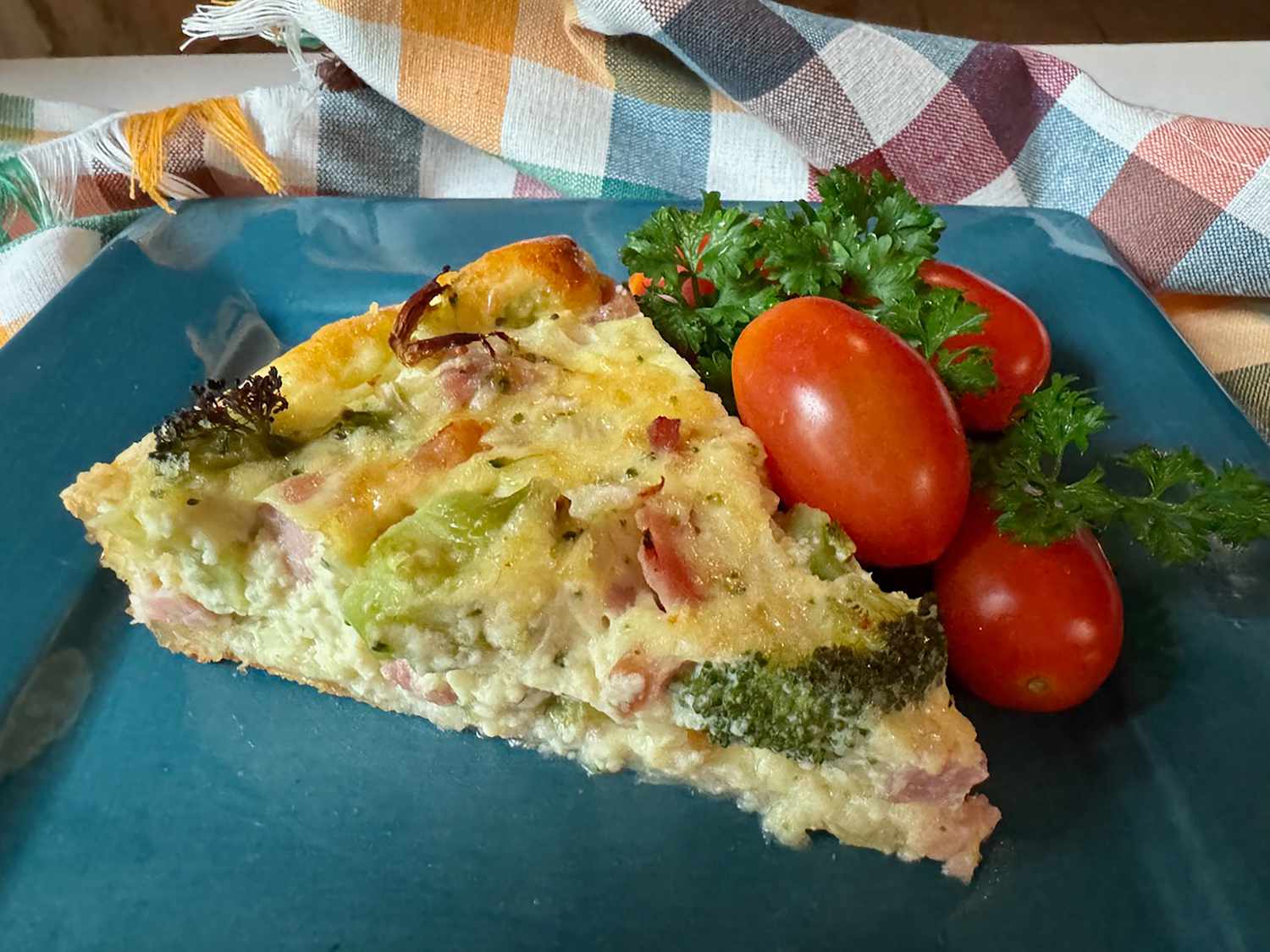 Puff Pastry Ham and Broccoli Quiche