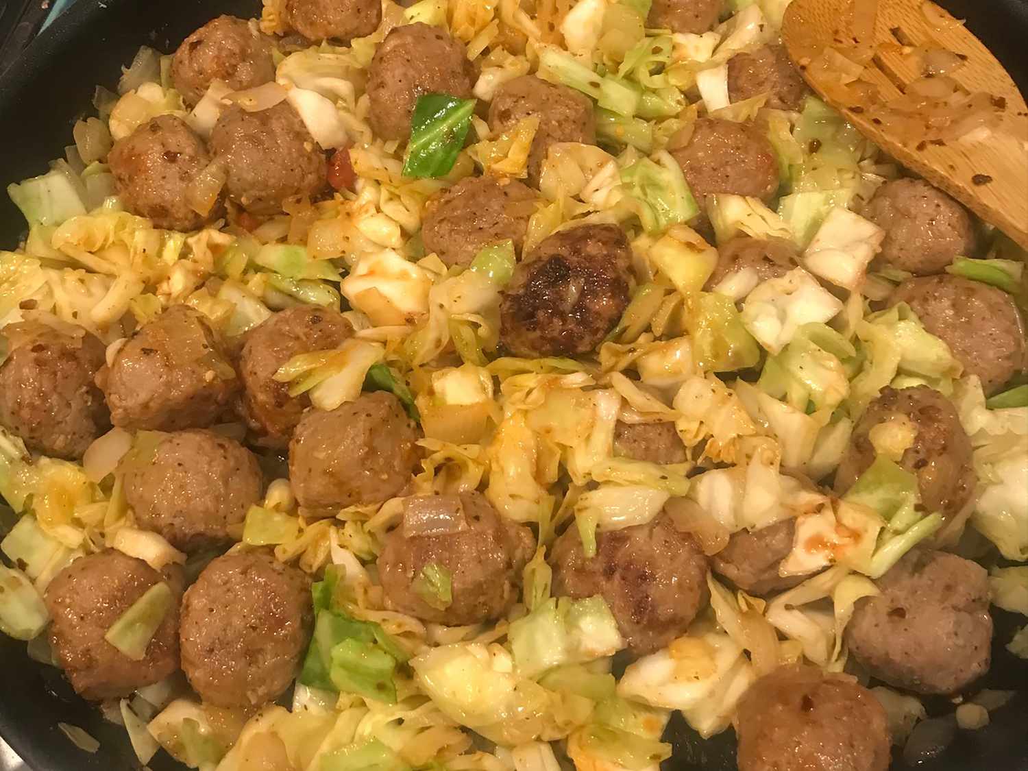 Quick Cabbage and Chicken Meatballs