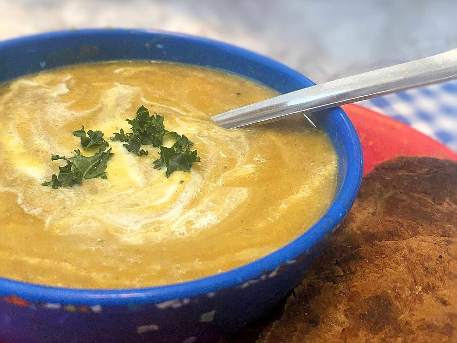 Roasted and Curried Butternut Squash Soup