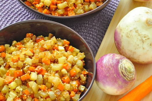 Sesame Turnips and Carrots