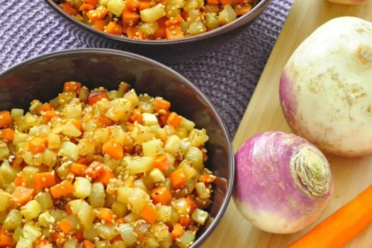 Sesame Turnips and Carrots