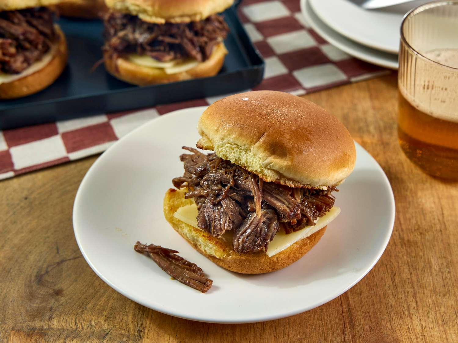 Slow Cooker Philly-Style Shredded Beef Sliders