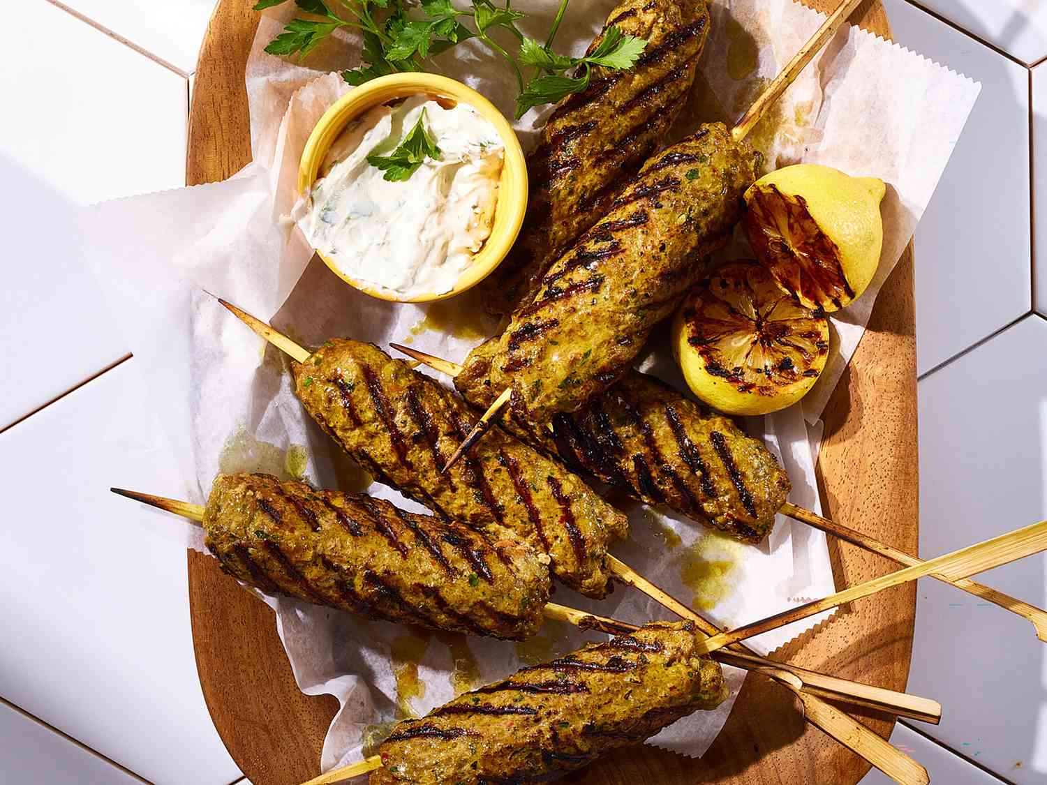 Spiced Harissa Beef-and-Lamb Koftas