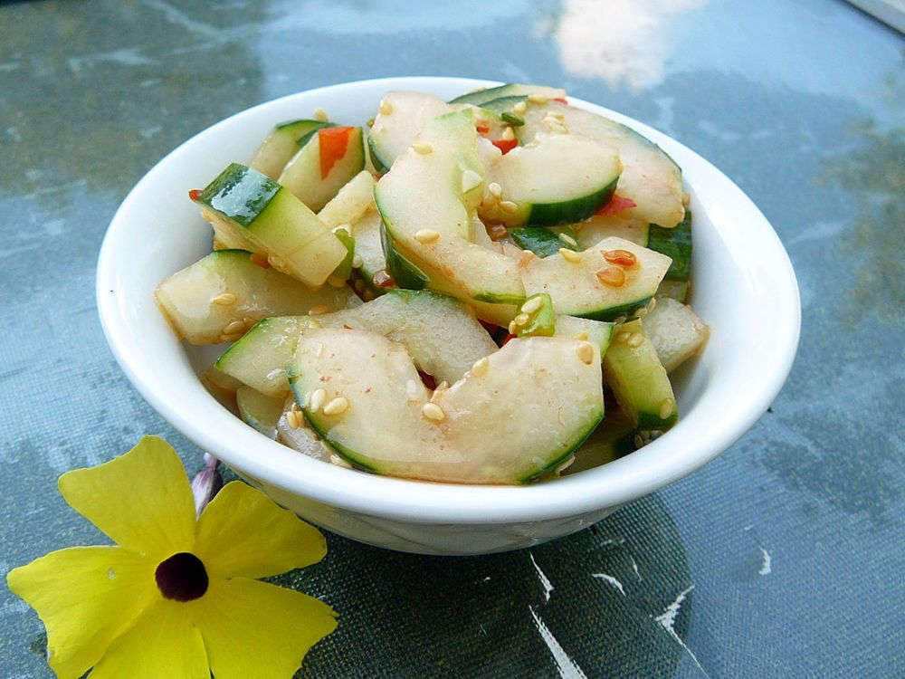 Spicy Korean Red Pepper Cucumbers