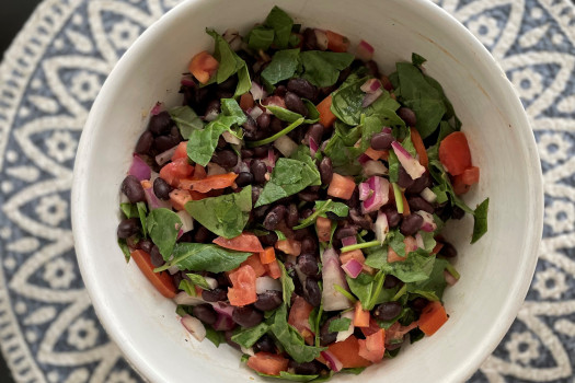 Spinach Black Bean Salad