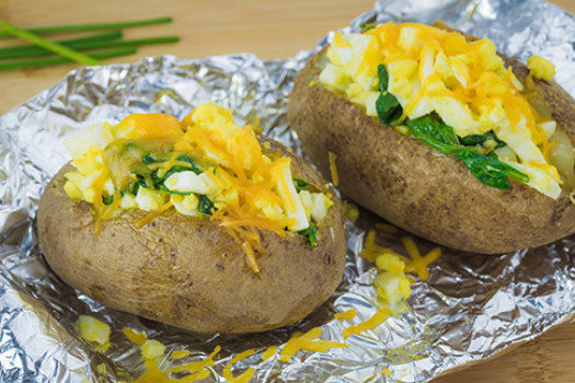 Spinach Stuffed Potatoes
