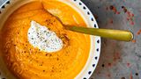 Sweet Potato, Carrot, Apple, and Red Lentil Soup