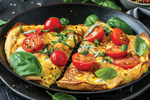 Tomato and Garlic Omelet