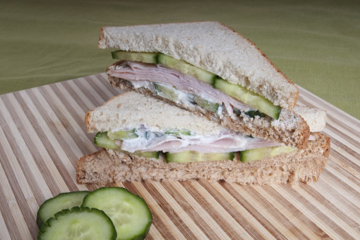 Turkey and Cucumber Sandwich