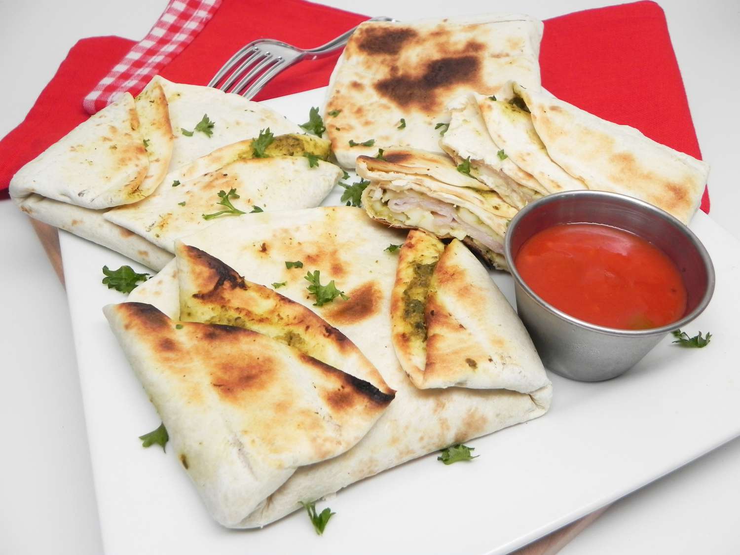 Turkey-Pesto Toasterdilla