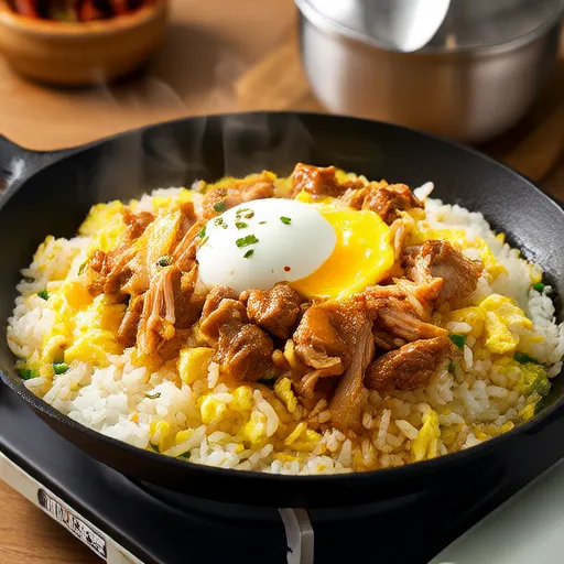 Gebratener Reis mit Hähnchen
