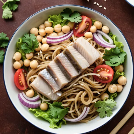 Ethnic Salad with Horse Mackerel and Vermicelli