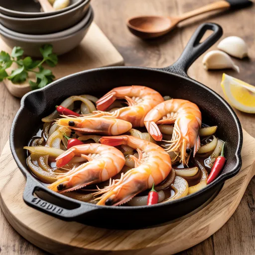 Shrimp and Onion Ajillo