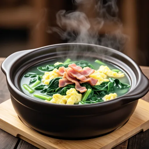 Spinach and Egg Ginger Soup