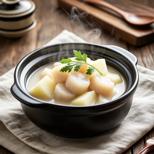 Simmered Scallops and Turnips