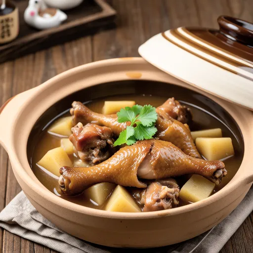 Chicken and Taro Simmered with Salted Kombu