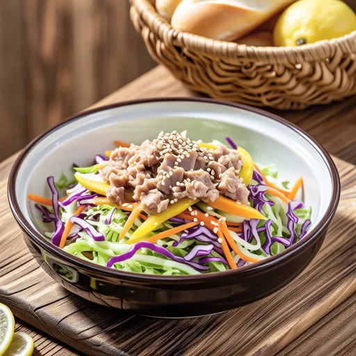 Cabbage and Tuna Sesame Mayo Salad