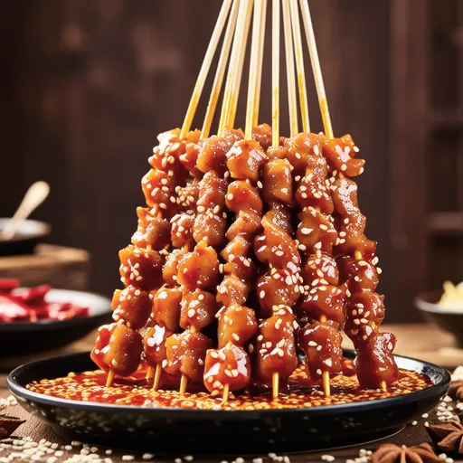 Sweet & Spicy Korean Sundae Skewers