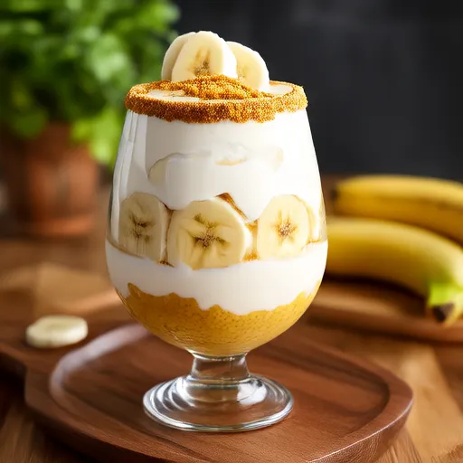Postre de plátano con yogur