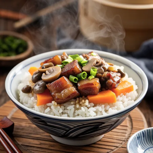 Chinese-style Pork and Shimeji Mushroom Rice