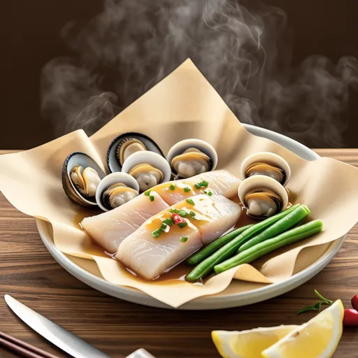 Sea Bream and Clam Microwave Steamed Dish