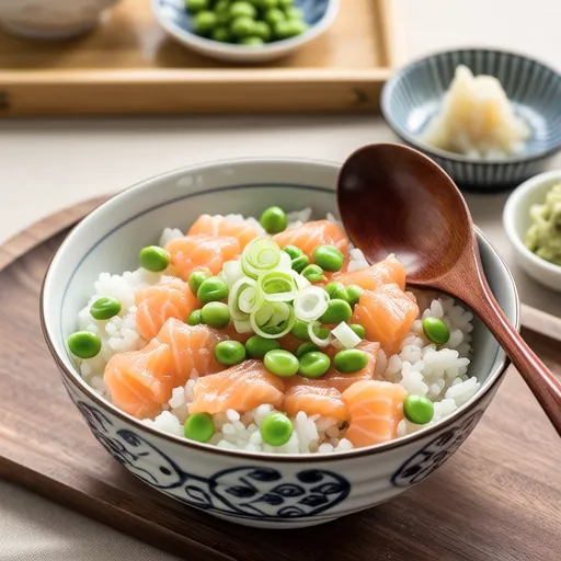 Salmon and Soybean Mixed Rice