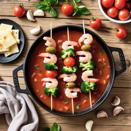 Tomato Cheese Skewer Hot Pot