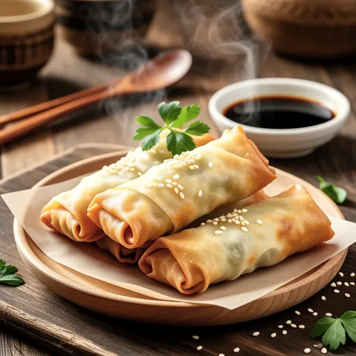 Natto Egg Spring Rolls