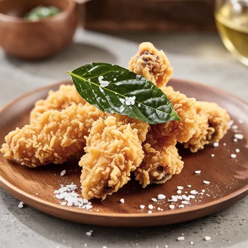 Salt Fried Chicken Breast with Shiso Leaves