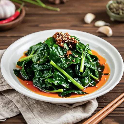 Sweet Spinach Gochujang Salad