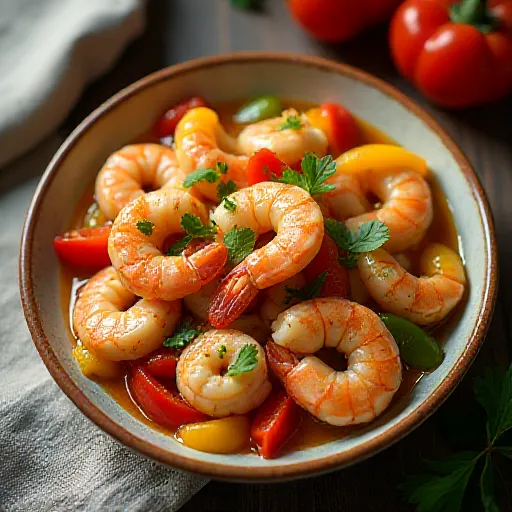 Seafood and Bell Pepper Ajillo