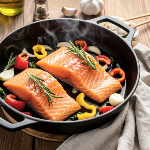 Baked Salmon with Bell Peppers