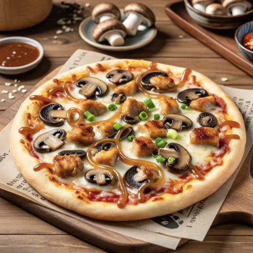 Teriyaki Mushroom Pizza