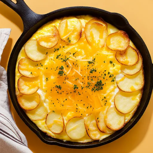 Einfacher Gratin mit Ei und Kartoffeln