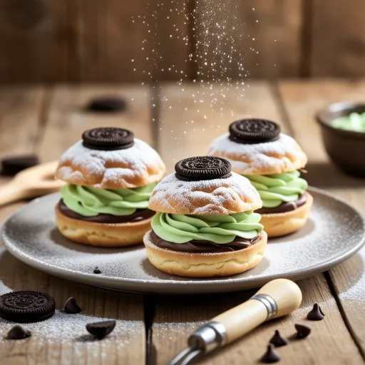 Green Tea & Chocolate Cookie Choux