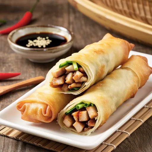 Tofu and Pork Spring Rolls