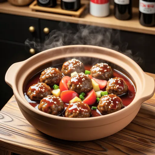 Pork Meatballs with Tomato Ginger Sauce