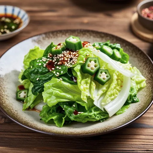 Lettuce and Okra Namul