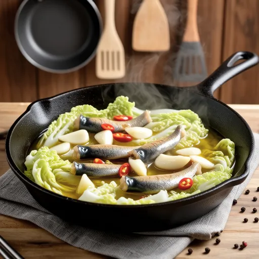 Cabbage and Canned Mackerel Ajillo