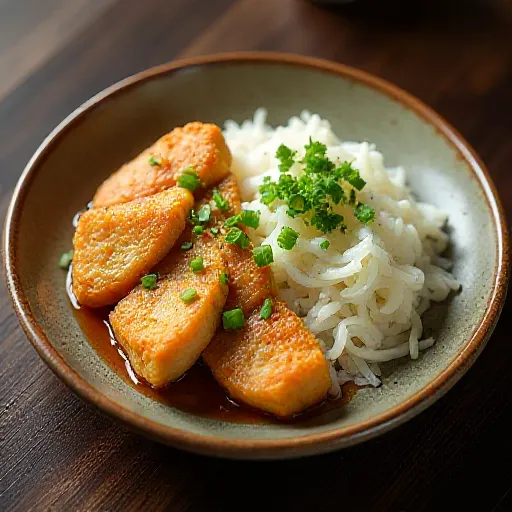 Chicken and Fried Tofu with Grated Daikon and Ponzu