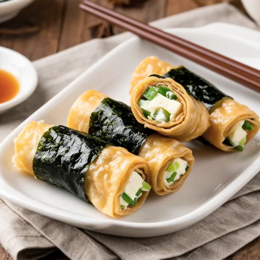Chikuwa and Natto Seaweed Tempura
