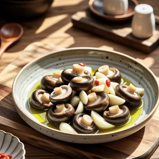 Shiitake and Mackerel Can Ajillo