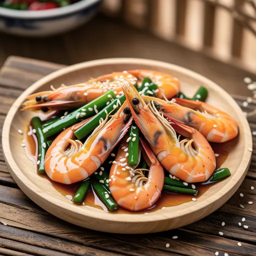 Stir-fried Dried Shrimp and Garlic Scapes