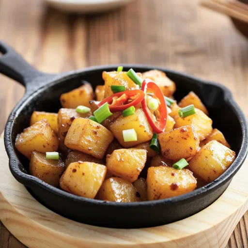 Fried New Potatoes with Grated Daikon and Ponzu