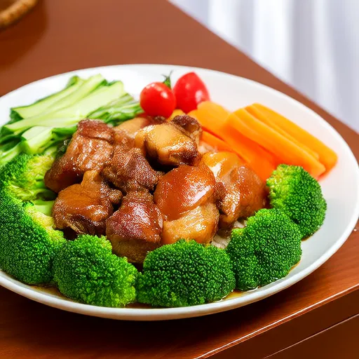 저칼로리 닭가슴살과 채소 찜 요리