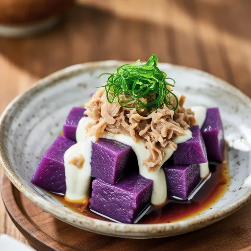 Satoimo and Tuna with Seaweed Mayo