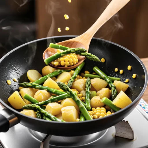 New Potato Miso Butter Corn Stir-fry